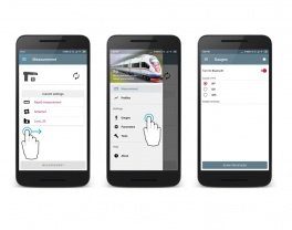 RIFTEK Smartphone / Android App for all hand-held gauges — detail close-up — RIFTEK — Railway Measuring Instruments