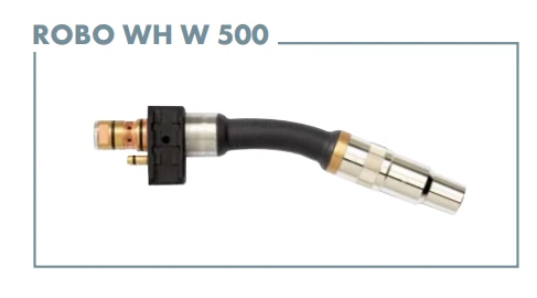 ABICOR BINZEL ROBO WH W 500 liquid-cooled neck-change MIG welding torch with 22° standard nozzle