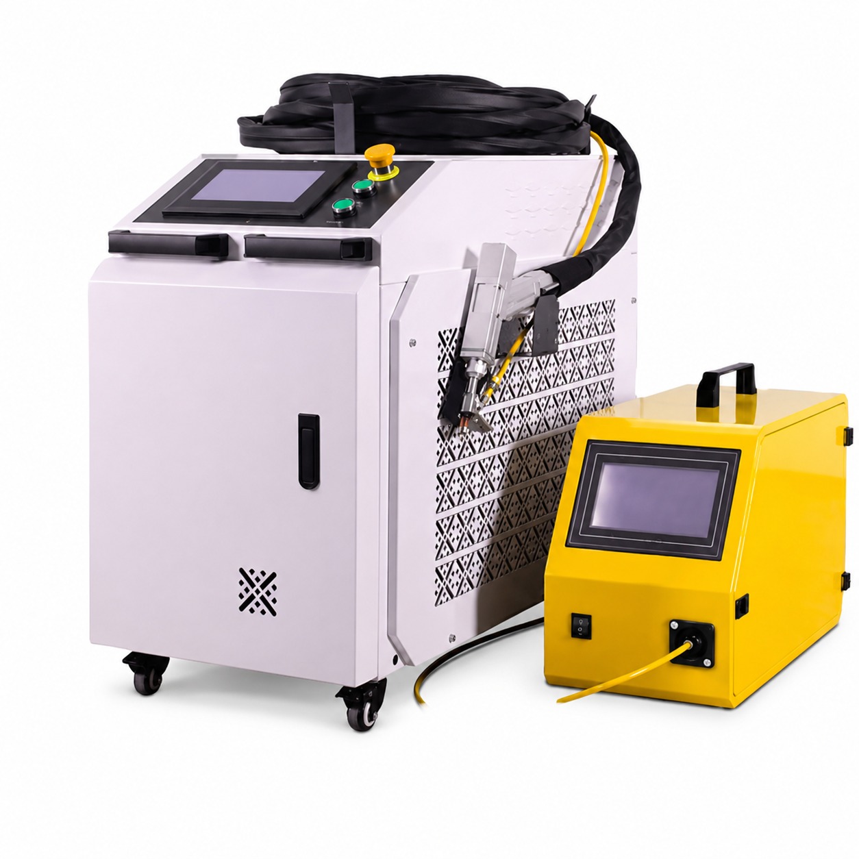 STROVOLT 1200W handheld fiber laser welding machine with 4-in-1 weld, clean, and cut functions for precision metalwork