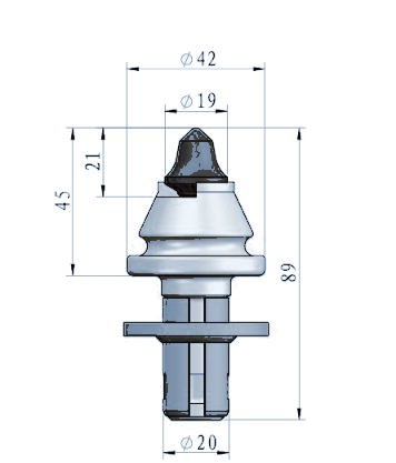 STROVOLT RM011 Road Milling Pick with Ø20 mm shank for durable asphalt cutting