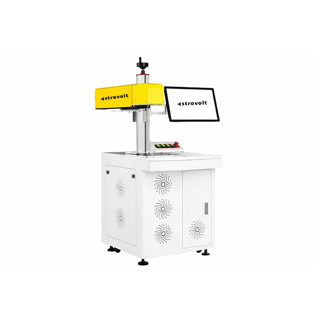 STROVOLT 3D Dynamic Focus Shifting Fiber Laser Etching Machine for Metals and Non-Metals — side view — STROVOLT — Laser Marking Machines — Saudi Arabia