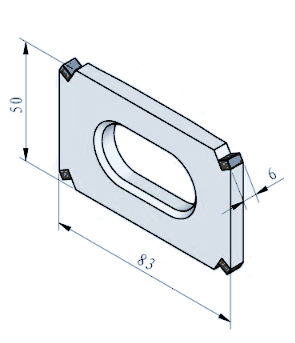 Strovolt HD011 special profile plate for HDD tools with precision-cut hardened steel edges
