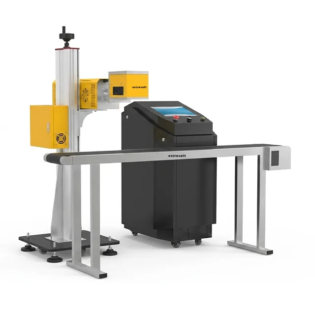 STROVOLT Flying CO2 Laser Marking Engraving Machine for Non-Metallic Materials — side view — STROVOLT — Laser Marking Machines — Saudi Arabia