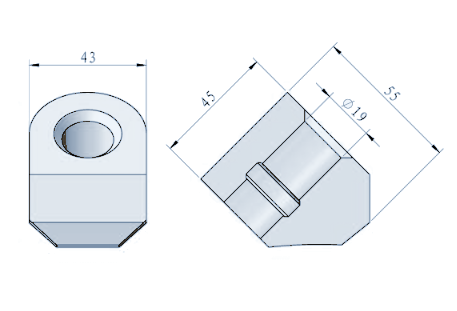 STROVOLT STRO-FD010 weld-on holder tungsten carbide tipped, forged alloy steel body