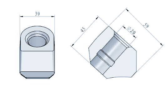 STROVOLT RM028 weld-on road milling pick holder for durable road milling applications