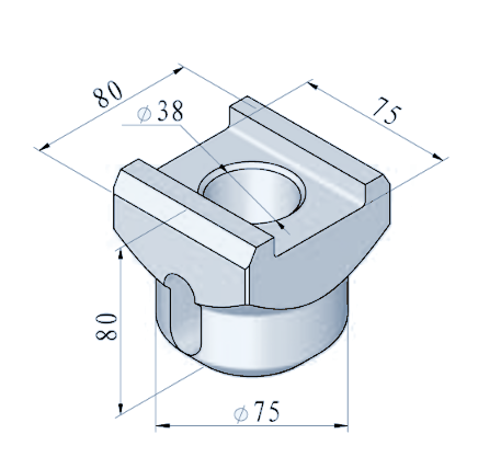 STROVOLT STRO-FD004 weld-on holder tungsten carbide tipped, forged alloy steel body