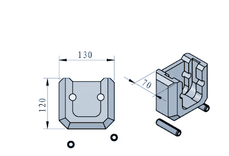 STROVOLT STRO-RC003 weld-on holder tungsten carbide tipped, forged alloy steel body