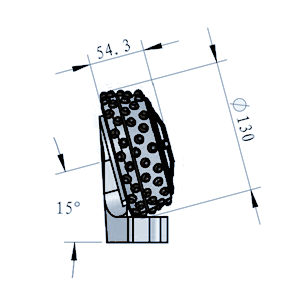 STROVOLT STRO-RC004 roller cone bit technical drawing with dimensions in mm