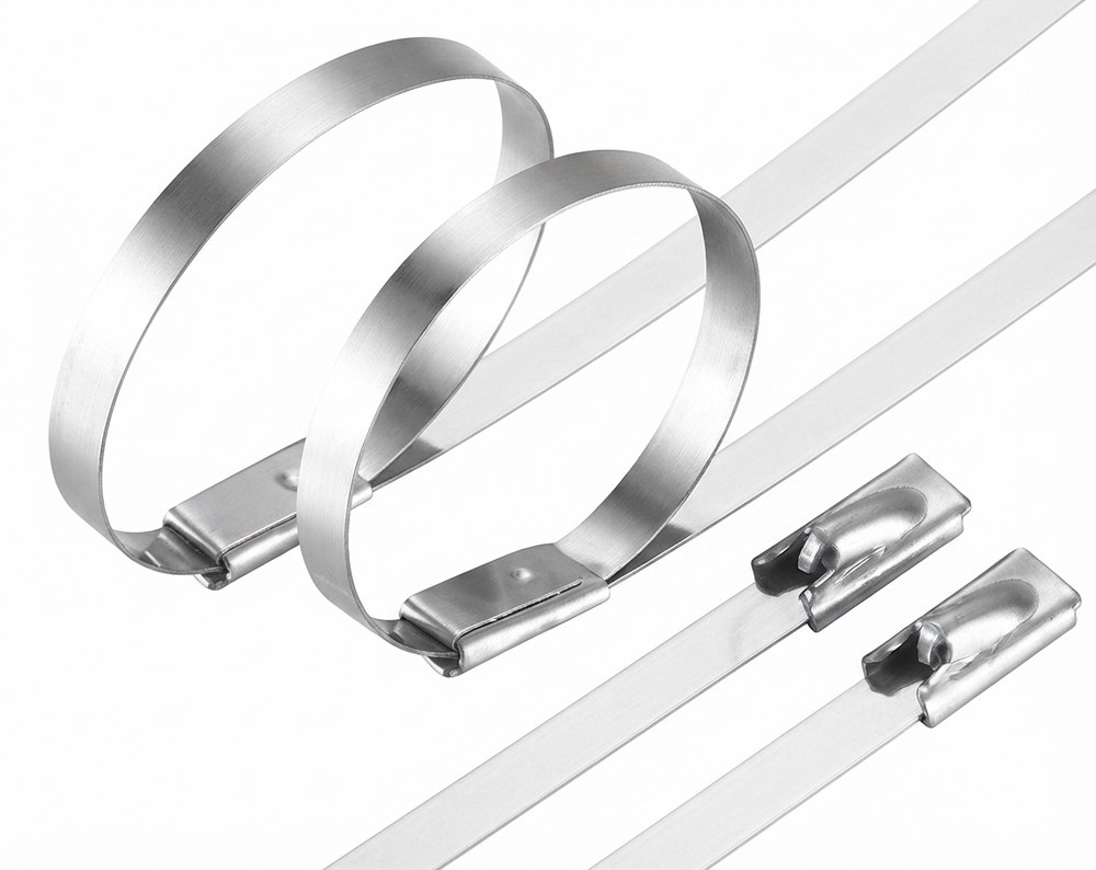 STROVOLT 19×450 stainless steel cable ties - ball lock type product photo — image 3