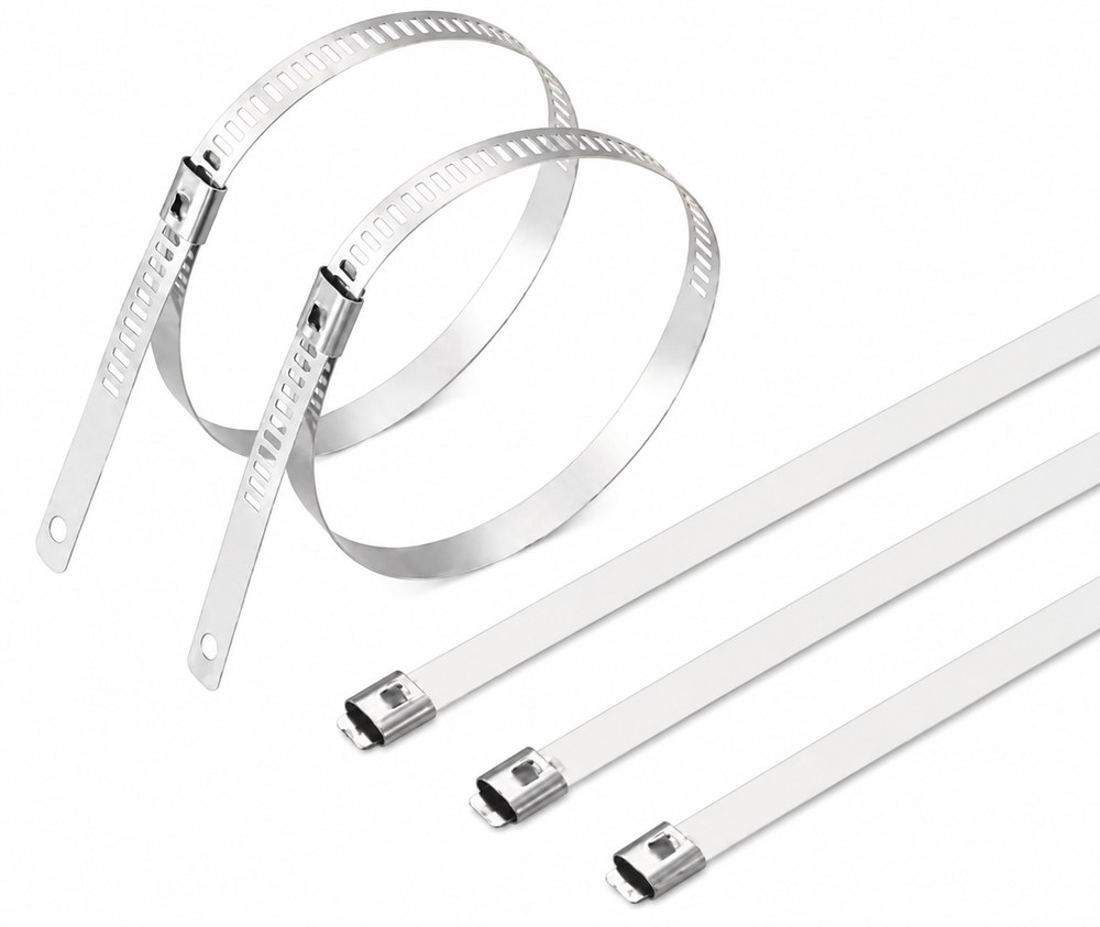 STROVOLT 12×700 stainless steel cable ties - ladder single barb lock type product photo — image 1