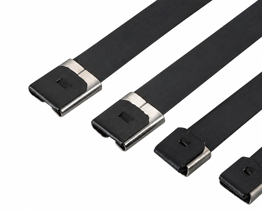 STROVOLT 16×450 stainless steel epoxy coated cable ties - o lock type product photo — image 3