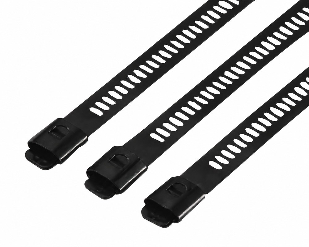 STROVOLT stainless steel pvc coated cable ties - ladder single barb lock type product photo — image 3