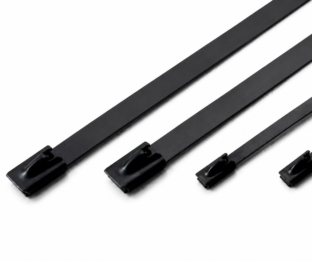 STROVOLT 15×750 stainless steel pvc full coated cable ties - ball lock type product photo — image 3