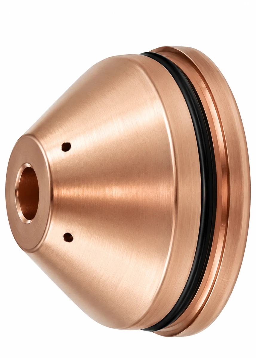 THERMACUT Shield 260A plasma torch shield for 30-260A cutting on mild steel, showing protective clear visor and metal body