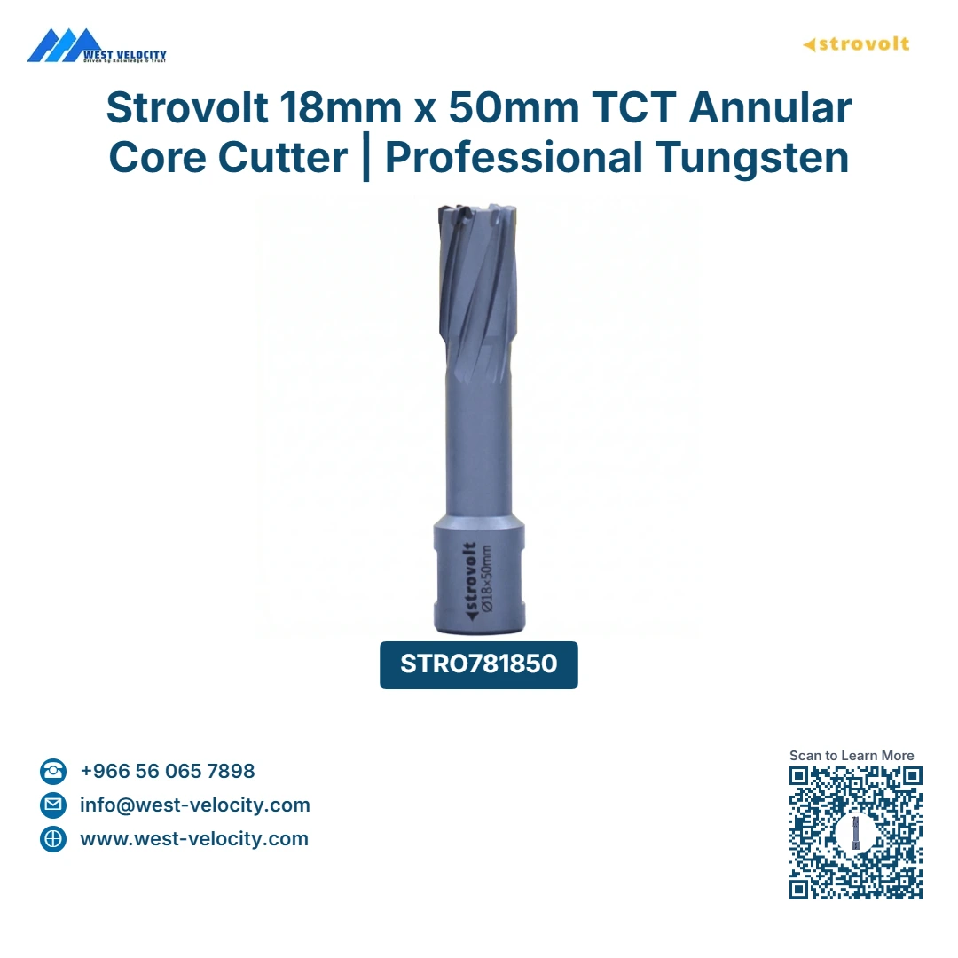 Strovolt 18mm x 50mm TCT Annular Core Cutter Professional Tungsten Carbide Tipped Mag Drill Bit Heavy Duty Hole Saw for Stainless Steel & Structural Steel STRO781850 - strovolt - SKU: STRO781850