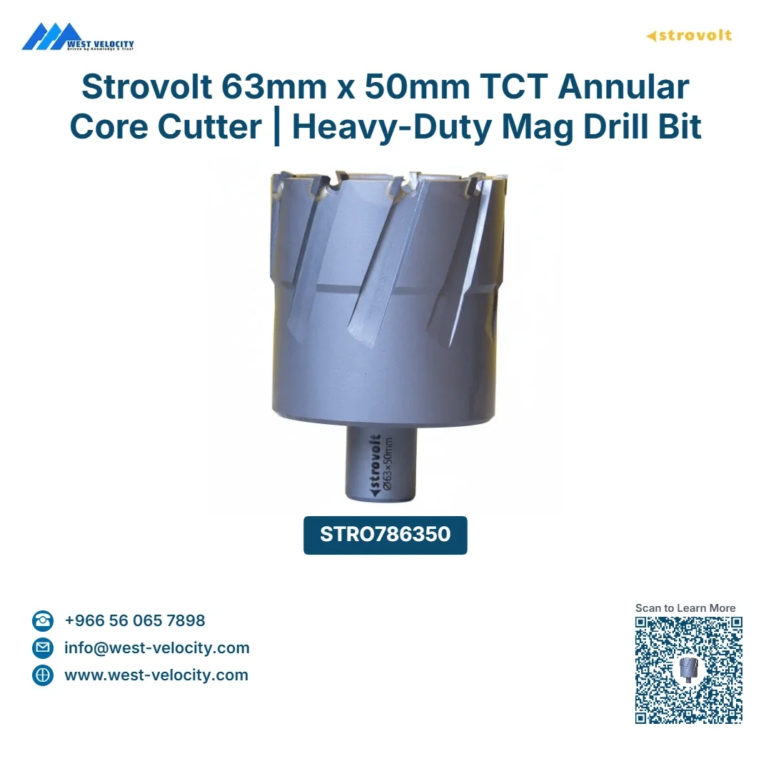 Strovolt 63mm x 50mm TCT Annular Core Cutter | Heavy-Duty Mag Drill Bit for steel - STROVOLT - SKU: STRO786350 - Saudi Arabia