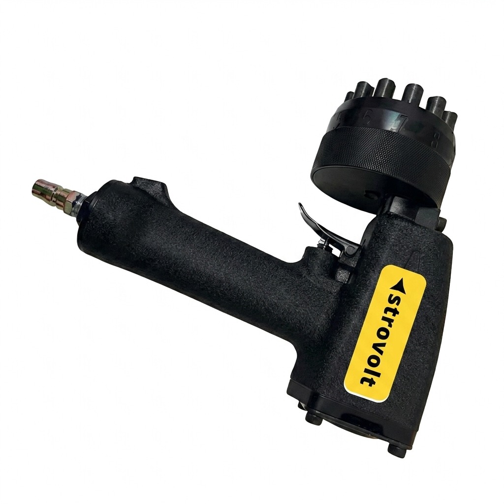 Strovolt MDTP-4510 Pneumatic Stamping Tool - Dial Type — front view — STROVOLT — Stamping Hammers