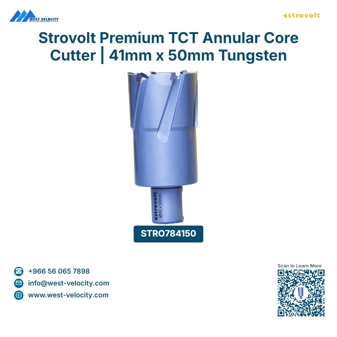 Strovolt 41mm x 50mm TCT Annular Core Cutter Industrial Tungsten Carbide Tipped Mag Drill Bit Heavy-Duty Hole Saw for Stainless Steel, Rail & Hardox STRO784150 - strovolt - SKU: STRO-784150-TCT-4150Brand - Available in Saudi Arabia