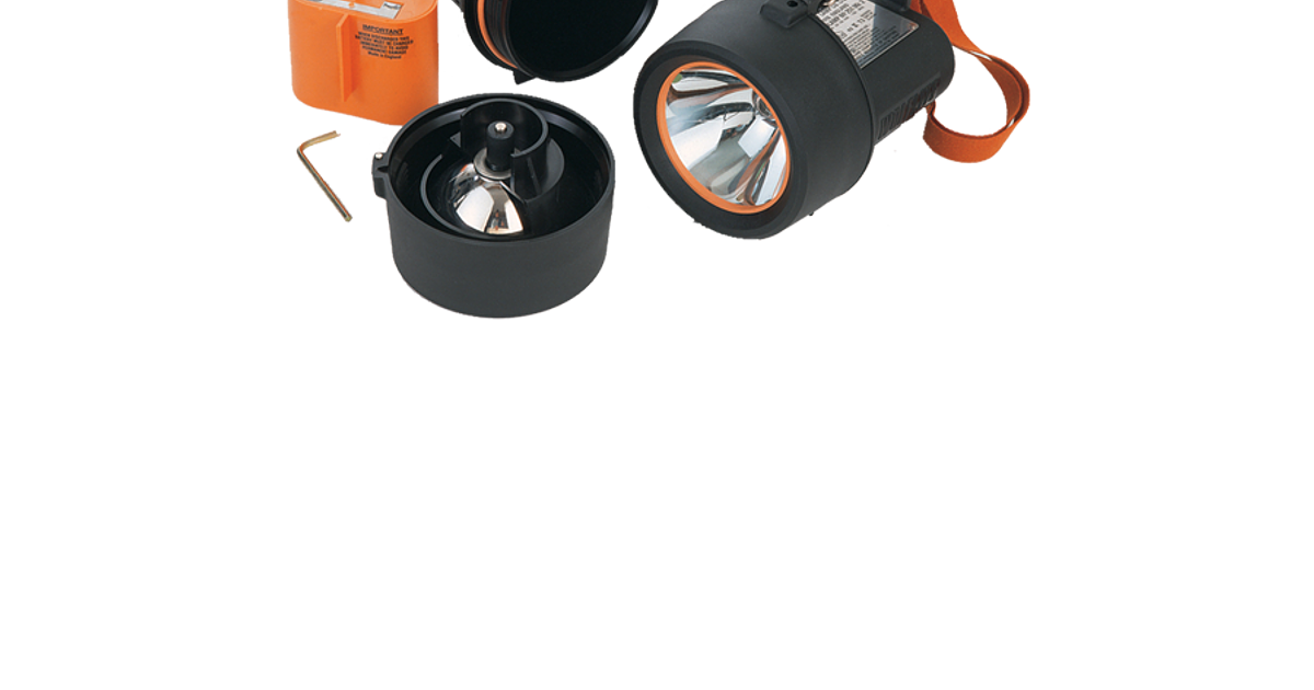 WOLFLITE® H-251MK2 HANDLAMP — front view — Wolf Safety — Portable ATEX Lighting