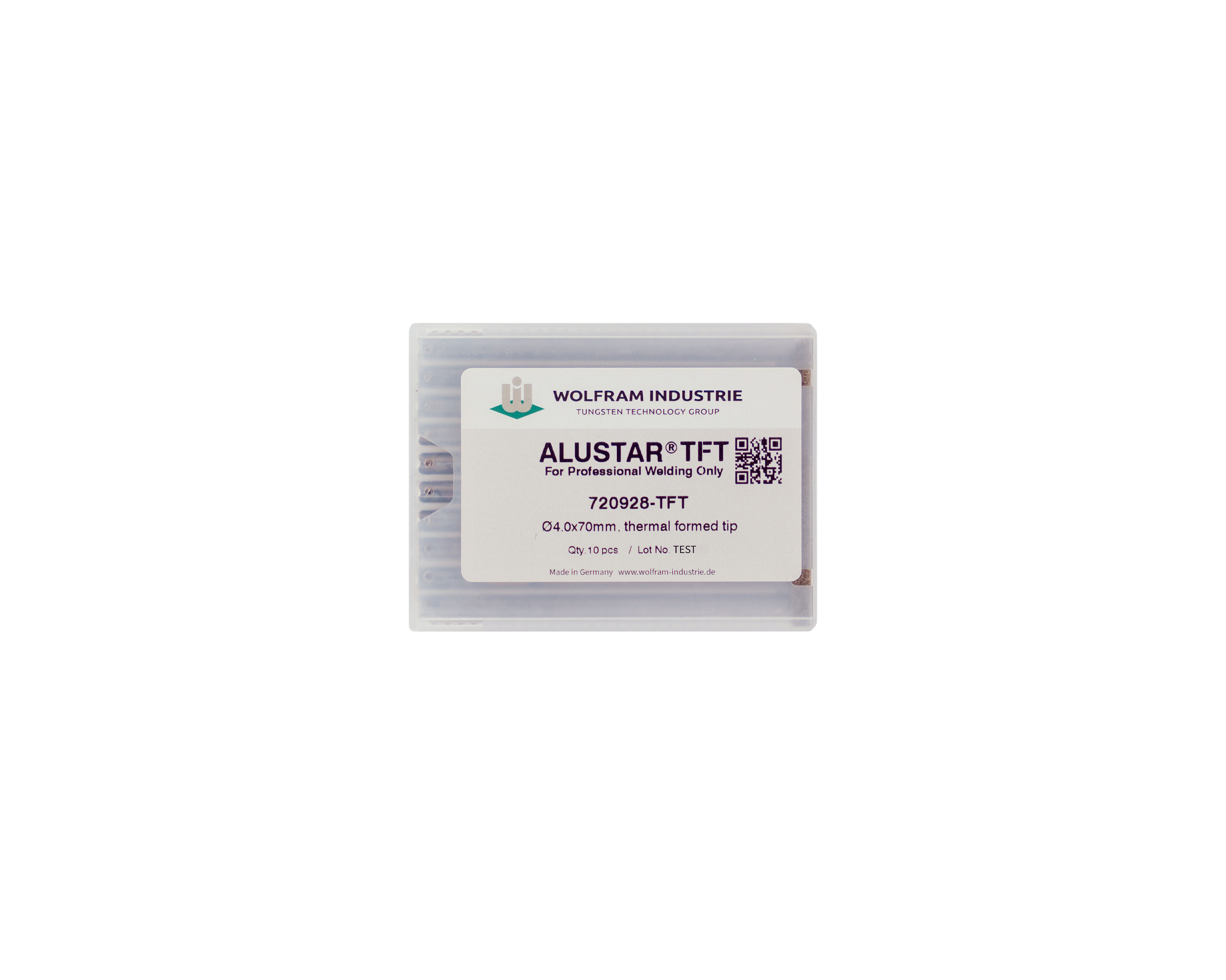 Wolfram Industrie ALUSTAR TFT Tungsten Electrode for Aluminium 2.4 x 70 mm (laser engraved - TIG tungsten electrode Saudi Ara