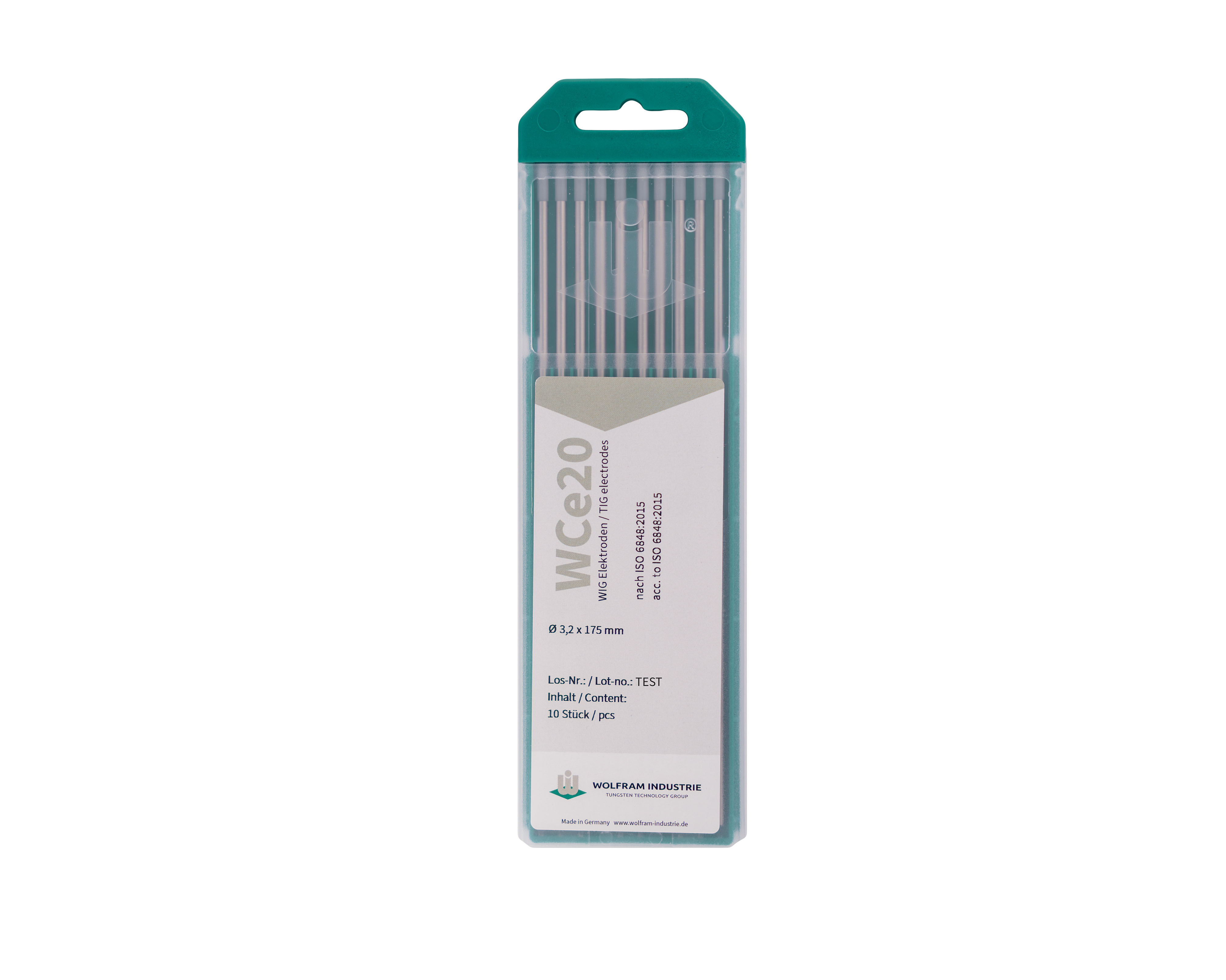 Wolfram Industrie WCe20 Ceriated Tungsten Electrode 2.4 x 175 mm (Grey, pack of 10) - TIG tungsten electrode Saudi Arabia