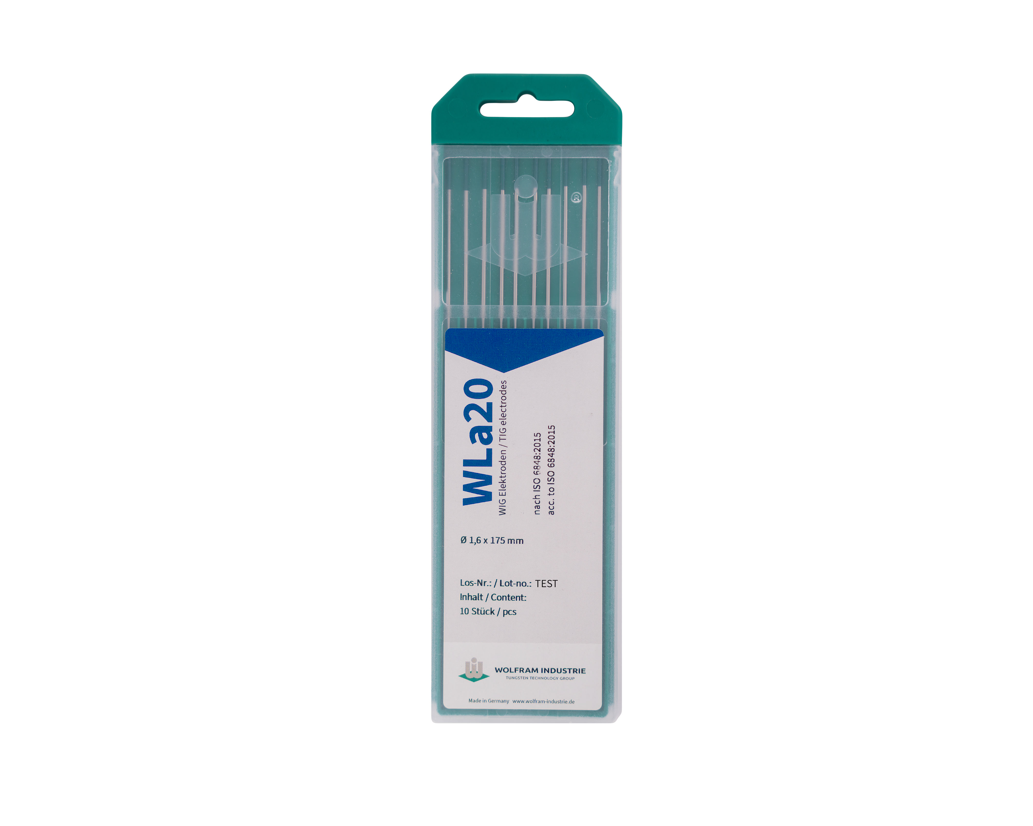 Wolfram Industrie WLa20 Lanthanated Tungsten Electrode 3.2 x 175 mm (Blue, pack of 10) - TIG tungsten electrode Saudi Arabia 