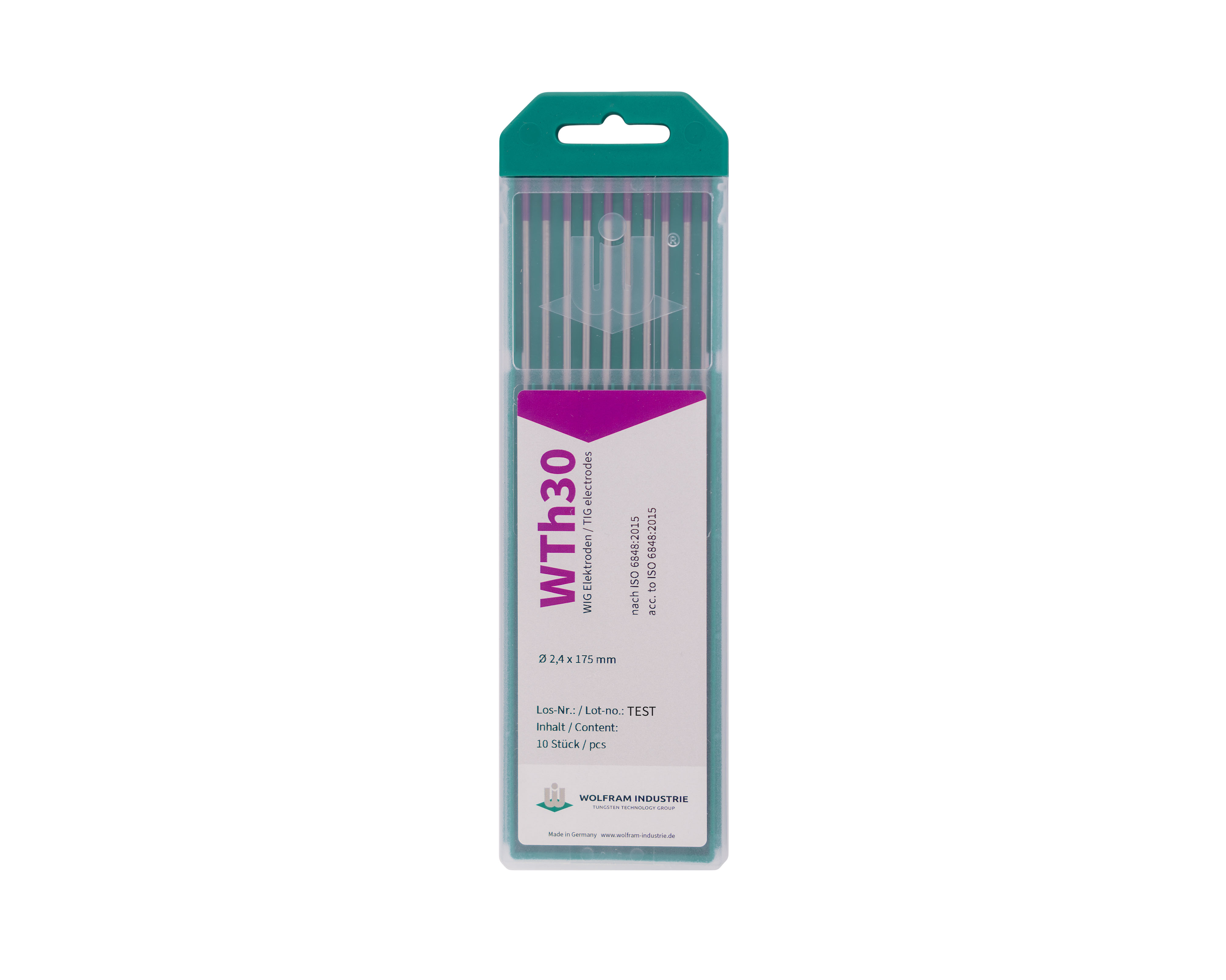 Wolfram Industrie WTh30 Thoriated Tungsten Electrode 3.2 x 175 mm (Violet, pack of 10) - TIG tungsten electrode Saudi Arabia 