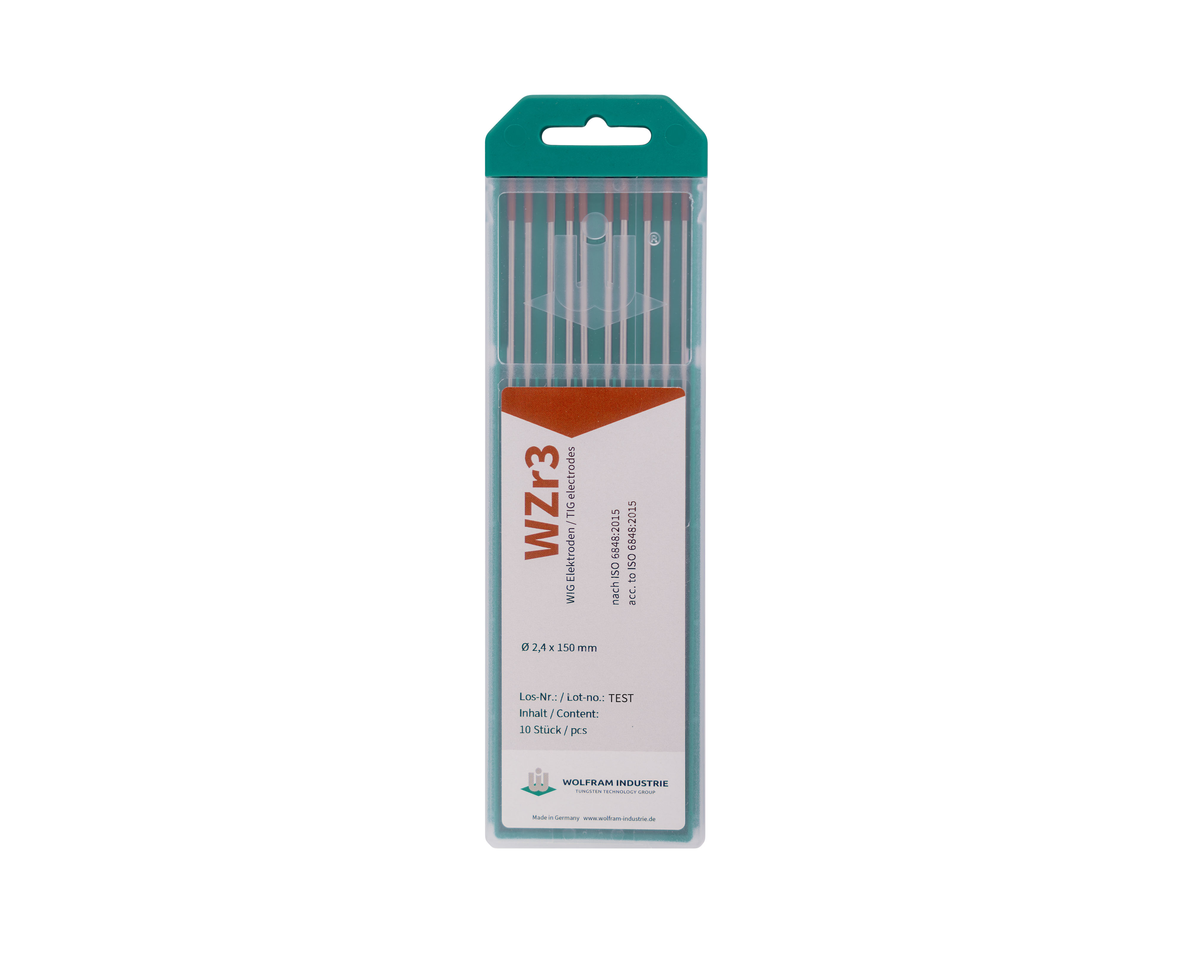 Wolfram Industrie WZr3 Zirconiated Tungsten Electrode 3.2 x 175 mm (Brown, pack of 10) - TIG tungsten electrode Saudi Arabia