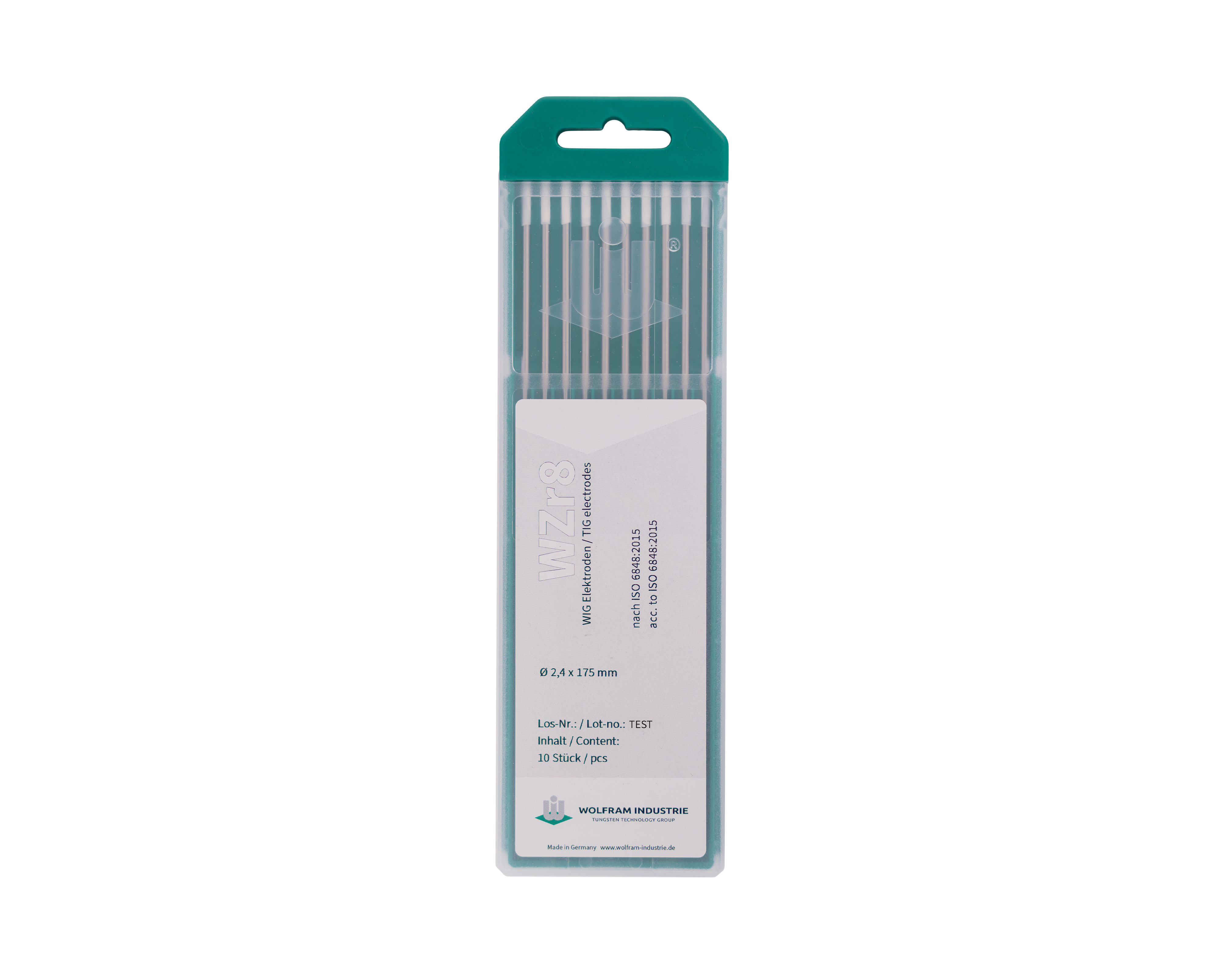 Wolfram Industrie WZr8 Zirconiated Tungsten Electrode 2.4 x 175 mm (White, pack of 10) - TIG tungsten electrode Saudi Arabia 