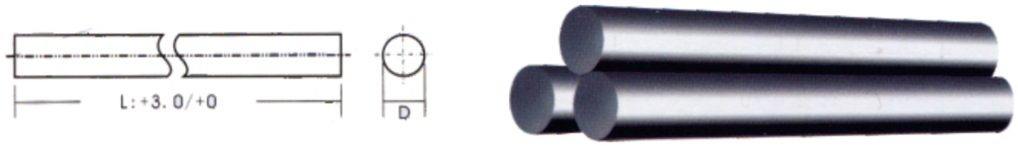 STROVOLT Ø4×100 carbide rod blank dimension diagram (D, l, L, d) — image 3