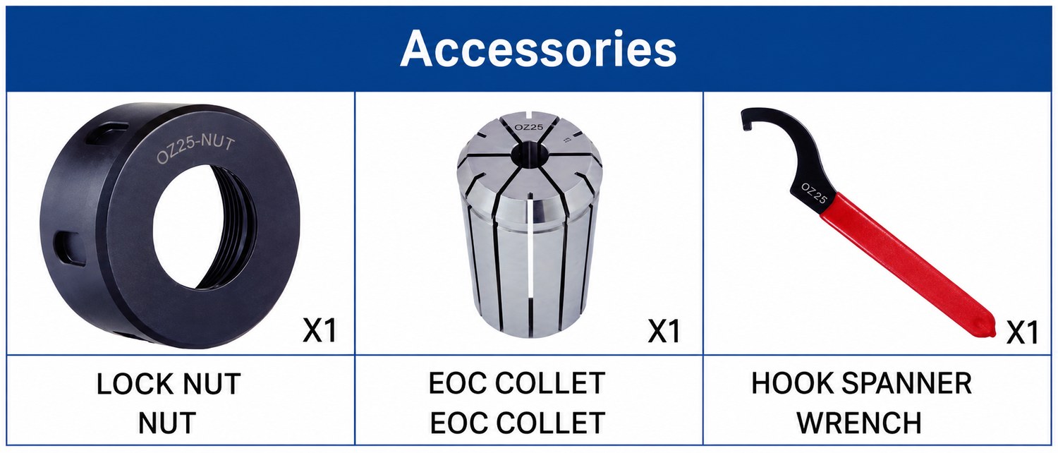 STROVOLT HSK-OZ Series HSK100A mill toolholder with OZ32 collet, precision balancing for CNC machining