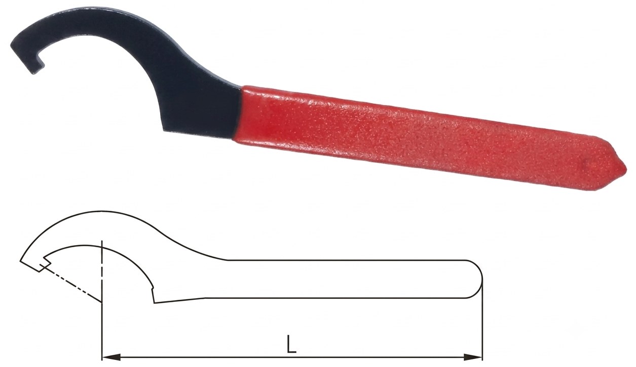 STROVOLT Hook Head Spanner 100-110mm durable adjustable wrench for machine tools