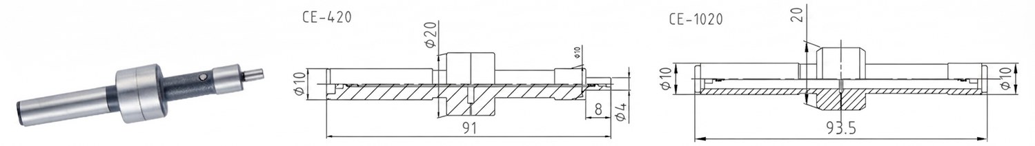 STROVOLT Mechanical Edge Finder CE-420 precision tool for milling machines with durable hardened steel construction
