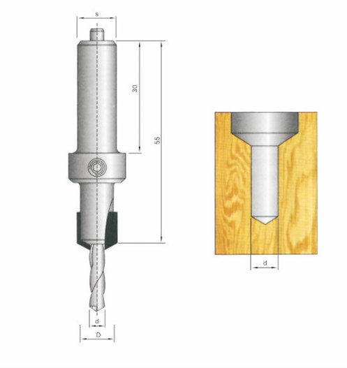 STROVOLT 10×4.00 t.c.t. adjustable countersink bit (iii) product photo — image 3