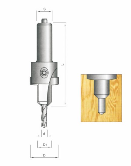 STROVOLT 20.00×10 t.c.t. adjustable countersink bit (iv) product photo — image 3