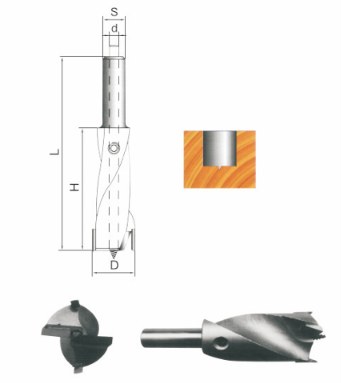 STROVOLT 24×70 spiral flutes boring bit with drill inside product photo — image 3