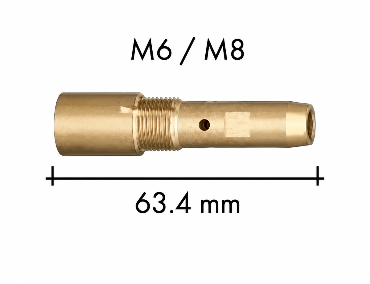 ABICOR BINZEL xFUME ABIROB A 360 contact tip holder set of 5 M8 copper pieces