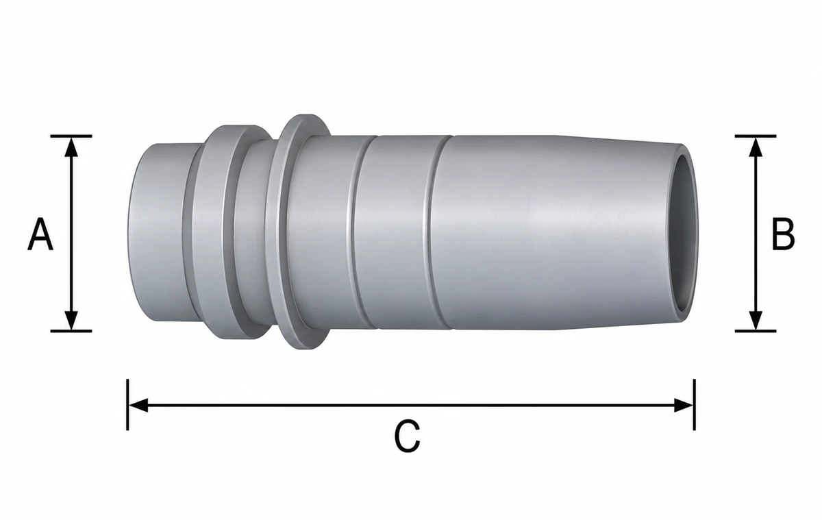 ABICOR BINZEL xFUME ABIROB A 360 gas nozzle set of 5 conical flush nozzles for welding fume extraction