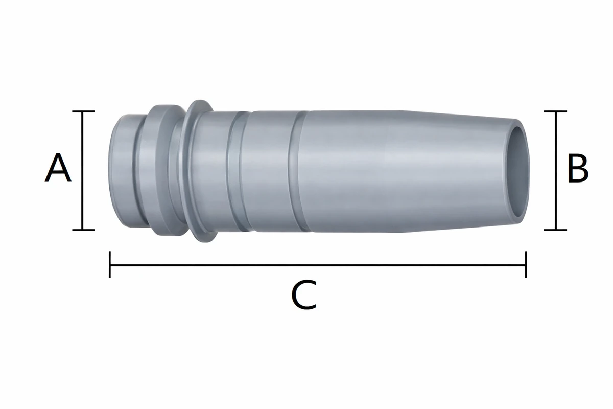 ABICOR BINZEL xFUME ABIROB A 360 gas nozzle set, conical shape with 2mm recess, 5 pieces for welding applications