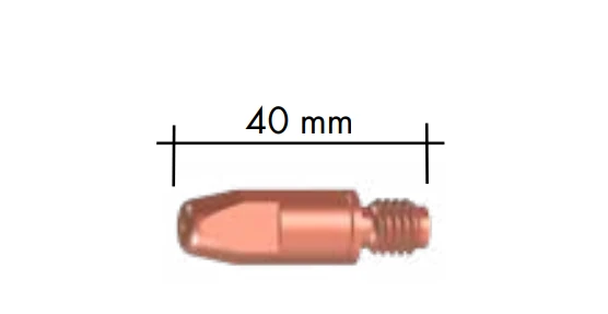 ABICOR BINZEL xFUME COMPACT 25 contact tip CuCrZr M6 40mm for 1.0mm wire welding spares