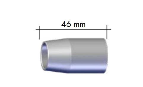 ABICOR BINZEL xFUME COMPACT 25 conical gas nozzle, 46mm, pack of 5 welding torch spare parts