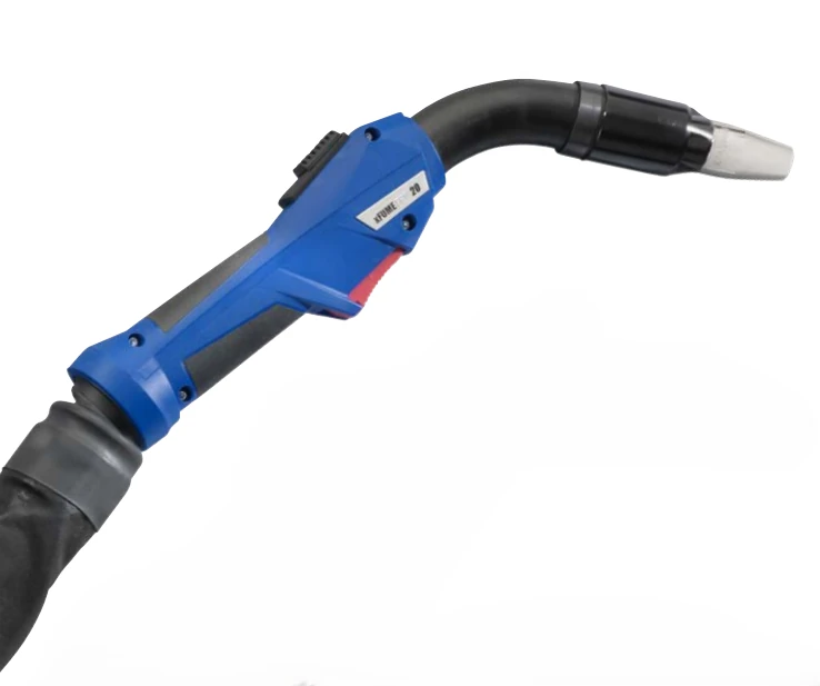 ABICOR BINZEL xFUME PRO 20 torch complete kit with 5m hose, showing extraction nozzle and handle