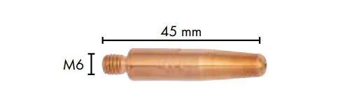 ABICOR BINZEL xFUME PRO CuCrZr contact tip M6 10-pack for 1.0mm wire welding