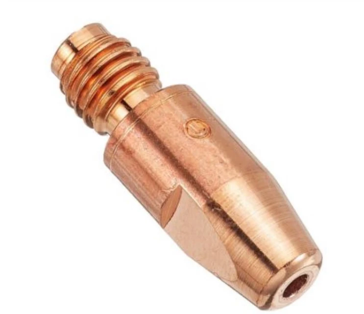 ABICOR BINZEL xFUME PRO CuCrZr M8 contact tip for welding torches, 30mm length, 1.0mm diameter, 10-pack