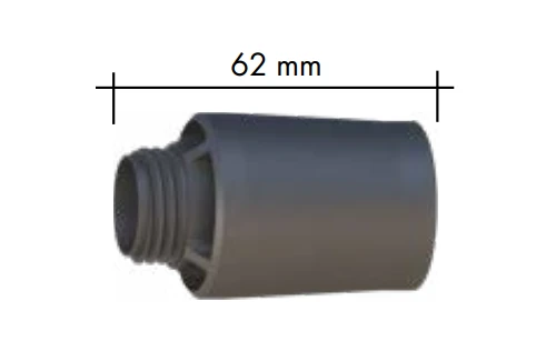 ABICOR BINZEL xFUME PRO steel extraction nozzle for welding torches, durable standard PRO 36/501 design for fume removal