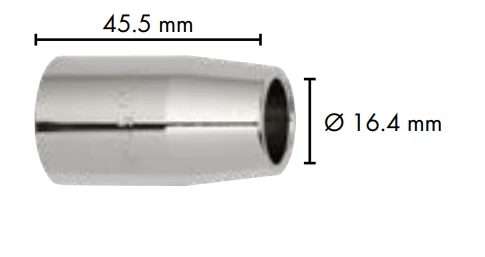 ABICOR BINZEL xFUME PRO conical gas nozzle (5-pack) for welding torches, optimized for precise gas flow