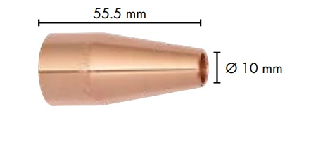 ABICOR BINZEL xFUME PRO long tapered gas nozzle (5-pack) for welding torches, precision tapered design