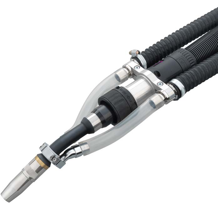 xFUME ROBO — extraction kit (W 50/W 600 complete kit, 6 m) — front view — ABICOR BINZEL — Welding Automation & Accessories