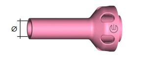 ABICOR BINZEL xFUME TIG ceramic gas nozzle, 12mm diameter, long type, pack of 10 pieces for TIG welding torches