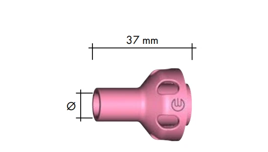 ABICOR BINZEL xFUME TIG ceramic gas nozzle, 10 pieces, 12.0mm diameter for TIG welding torches
